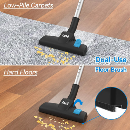 INSE I5 Corded Vacuum Cleaner – 18Kpa Powerful Suction, 600W Motor, Stick & Handheld for Home, Pet Hair & Hard Floors
