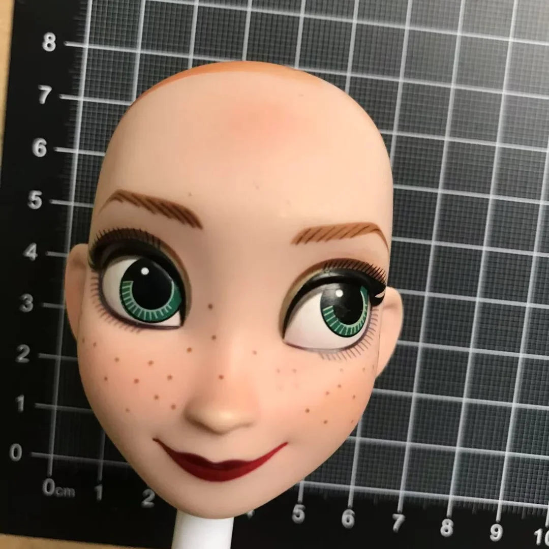 DISNEY Doll Heads – Bald Red Hair King, Queen & Alice with Makeup for DIY Dressing & Accessories