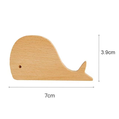 Wooden Drawer & Wall Hooks — Animal Keychain, Coat & Wardrobe Hanger, Cute Home & Kitchen Decor Accessory