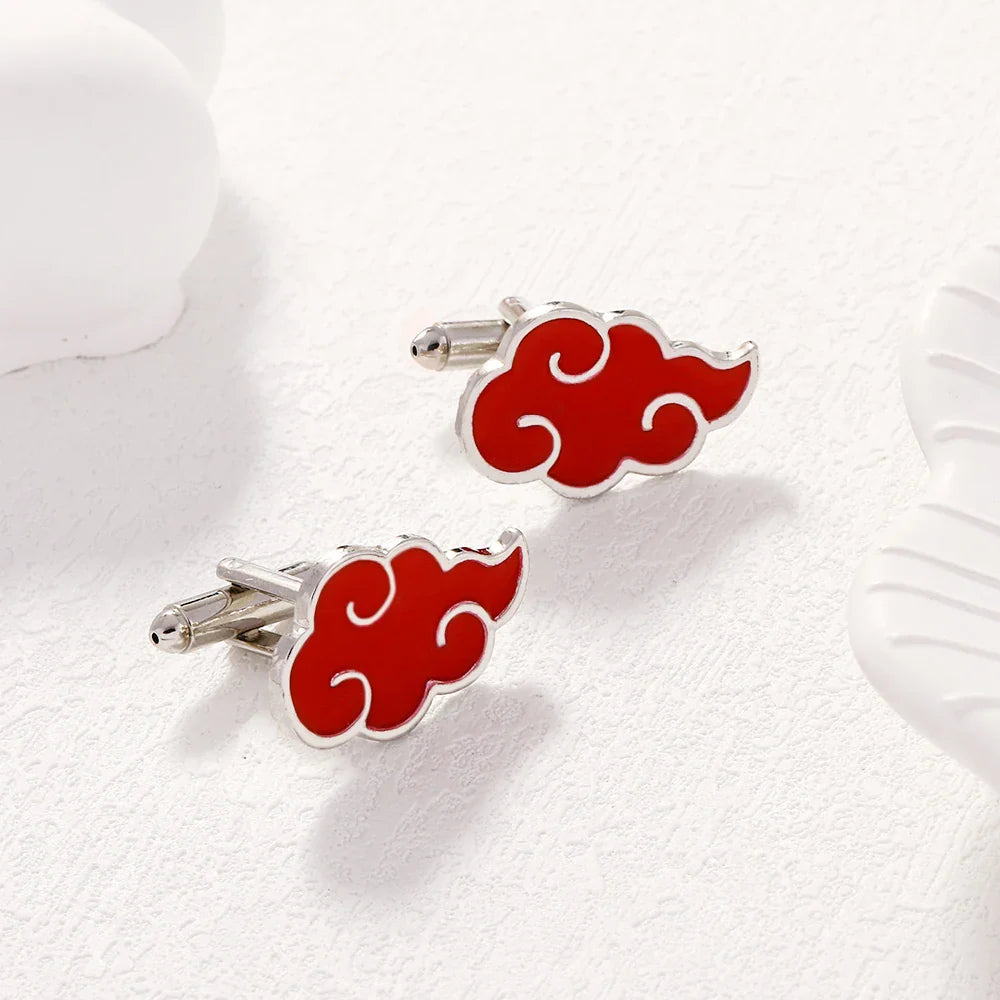 New Cloud Red Cufflinks for Men – Modern Metal Sleeve Buttons, Wholesale Gemelos