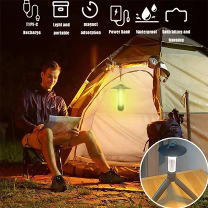 2200mAh Camping Lantern with Magnetic Base – LED Emergency Flashlight with 5 Lighting Modes, Blackdog Goal Zero Style