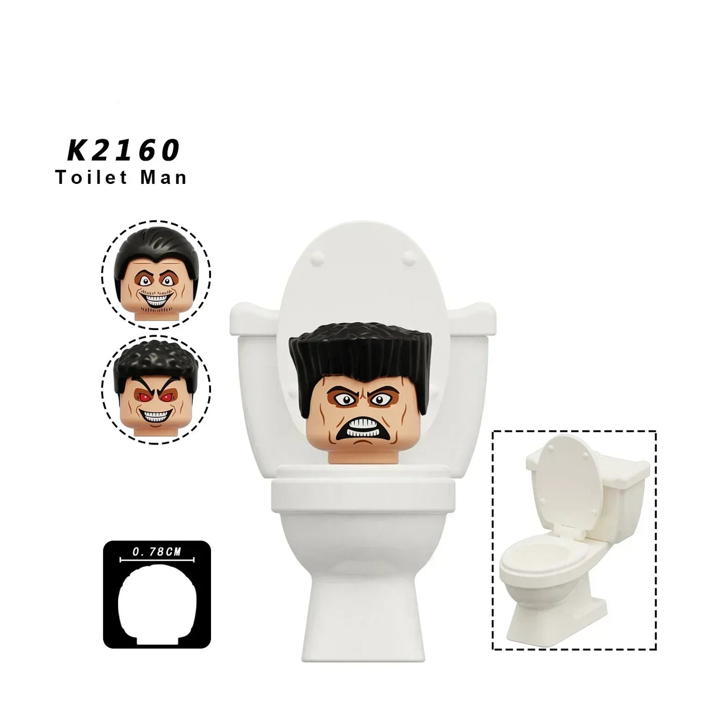 KDL Skibidi Toilet Man Anime Block Figures – TVMan, Titan, Cameraman & Speakerman Model Toy Gift for Kids