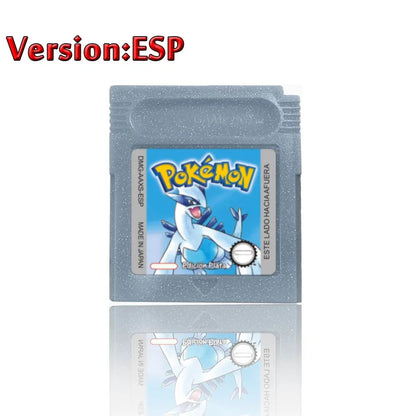 Pokemon GBC Game Cartridge - 16-Bit Video Game Card in Red, Blue, Crystal, Gold, Silver & Yellow Versions