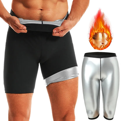 Men’s Sauna Sweat Shorts – Slimming Fat Burning Workout Fitness Waist Trainer Belly Trimmer Abdomen Reducer Activewear