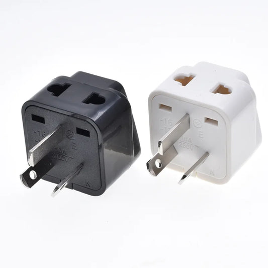 Universal 2-in-1 Plug Adapter – CN, US, UK, EU to AU Converter Socket for Australia & New Zealand Travel, 10A (White/Black)