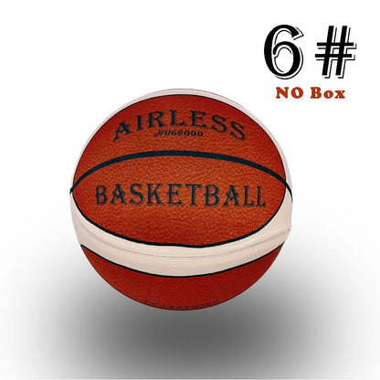 Silent Foam Basketball – Size 7/6/5, Indoor Grooved Airless Quiet Dribbling Training Ball Gift