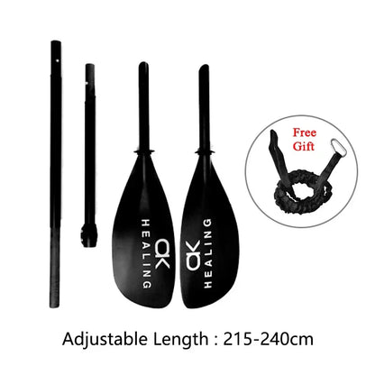 HEALING 4-Section Kayak Paddle – 100% Carbon Fiber Double-Head Blades, Inflatable Stand-Up Paddle for Boat Surfing & Kayaks