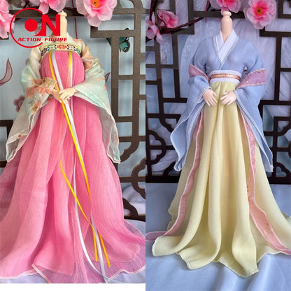 1/6 Female Doll Hanfu Outfit – Ancient Traditional Dress for 12-Inch Action Figures, Cosplay Model Toy