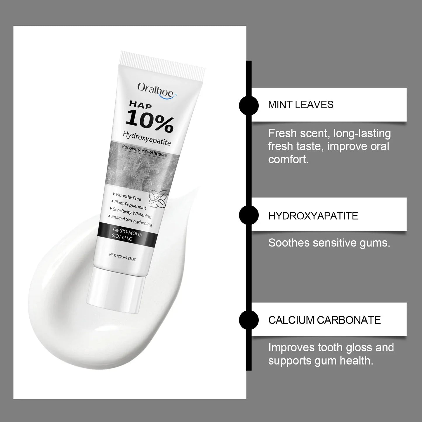 Whitening Toothpaste with Hydroxyapatite – Enamel Repair, Stain Removal & Fresh Breath