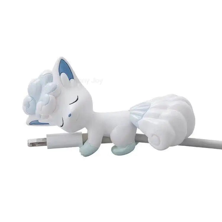 Anime Pokémon USB Cable Bite Case – Pikachu & Eevee Figure Toy Cosplay Prop Gift