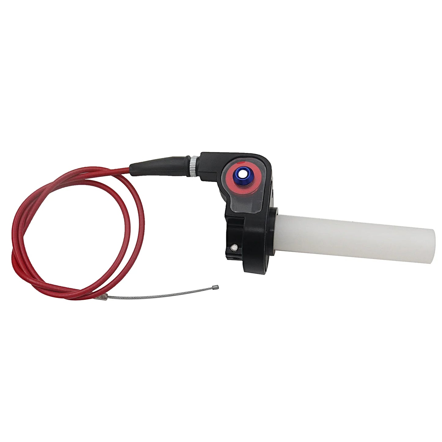Motorcycle 1/4 Quick Turn Throttle Grip Set – Twist Gas Throttle Handle + 980mm Throttle Cable for Dirt & Pit Bikes, Motocross