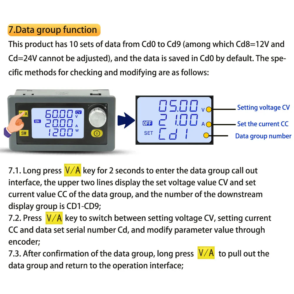 DC 6-70V XY6020L Buck Converter Module – Digital Step-Down Power Supply with Constant Voltage & Current Control