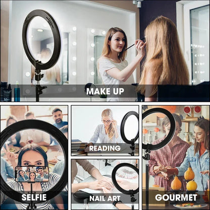10 Inch LED Selfie Ring Light - Dimmable Photography Fill Lamp With Mini Tripod for Phone Live Video Studio
