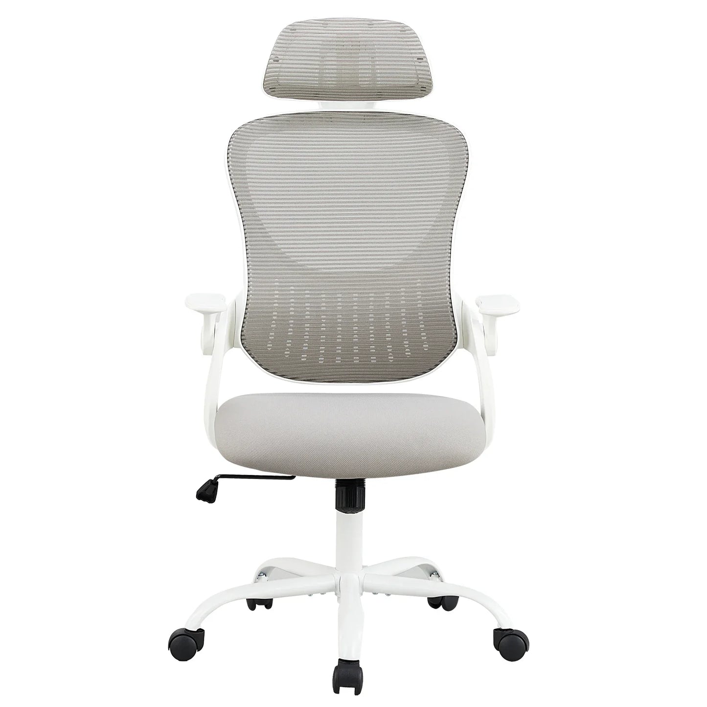 Mesh Ergonomic Office Chair – Adjustable Headrest, Flip-Up Arms, Comfortable Lumbar Support for Home & Office