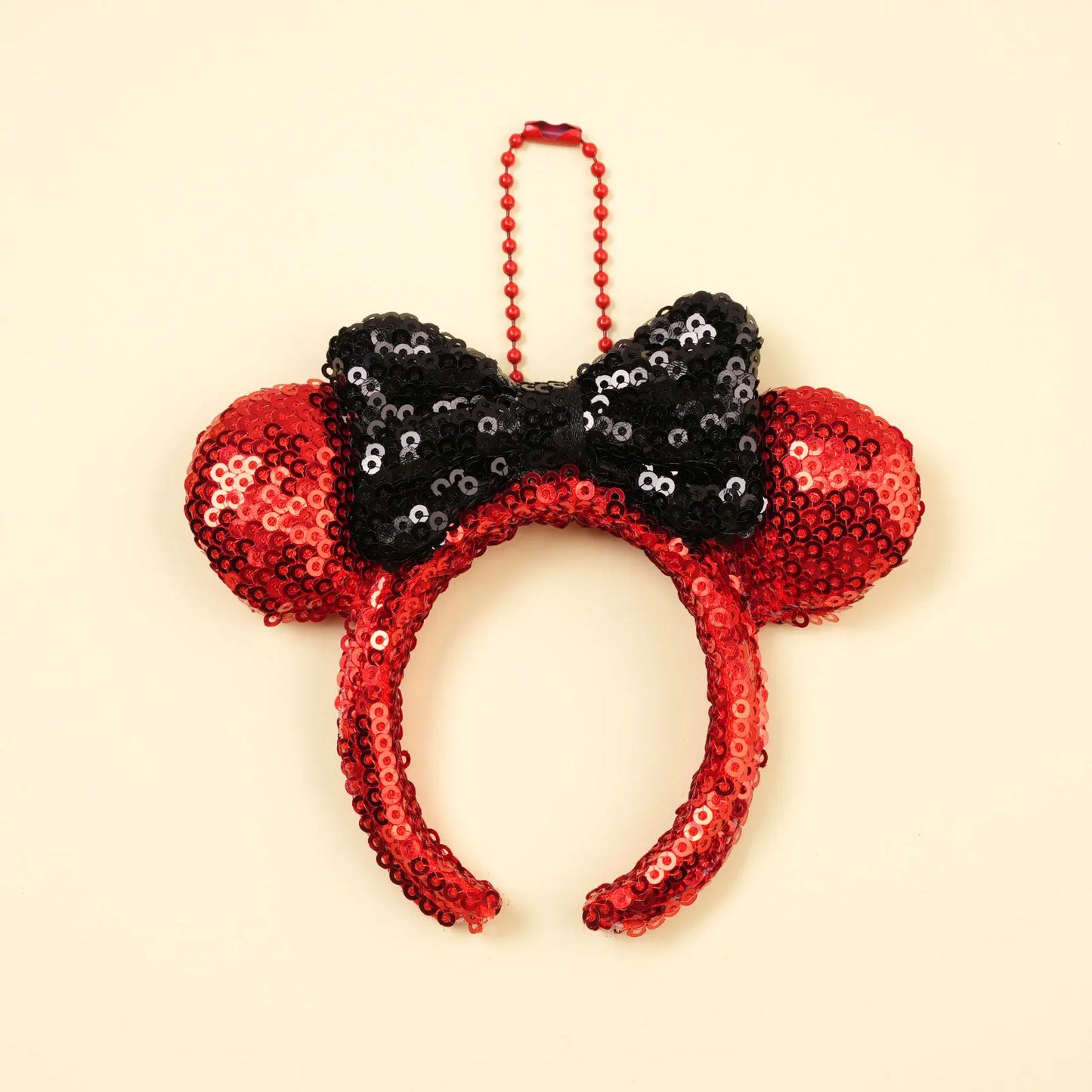Mouse Ear Bow Pendant - Mini Sequin Bag Charm, Hair Accessory & Keychain