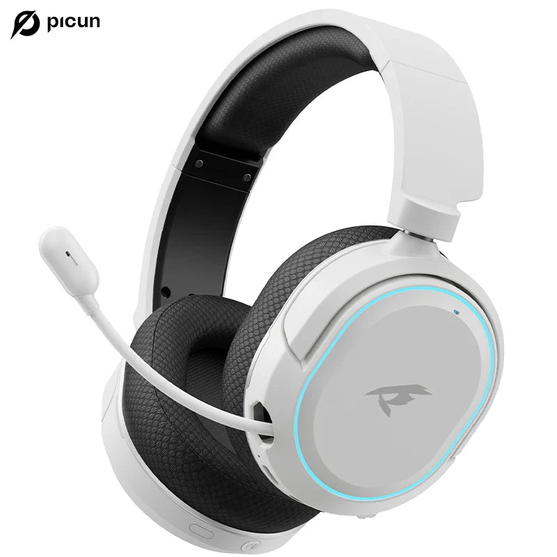 Picun G2 Wireless Gaming Headset – 2.4G & Bluetooth, 5ms Low Latency, 7.1 Surround Sound, ENC Mic for PC, PS4, PS5, Switch & Phone