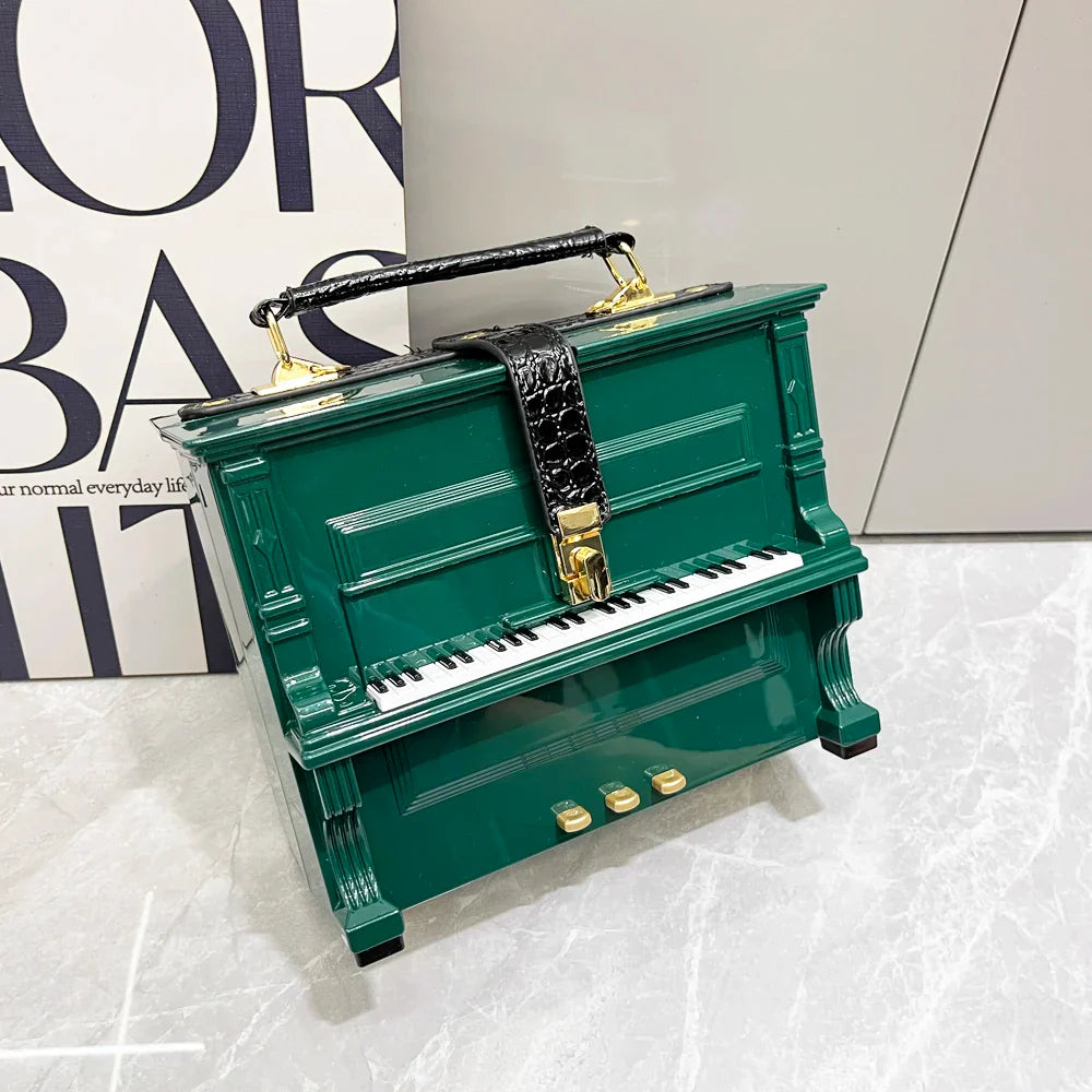 Luxury Designer Piano-Shaped Handmade Crossbody Shoulder Bag for Women – Elegant Purse, Messenger & Banquet Bag