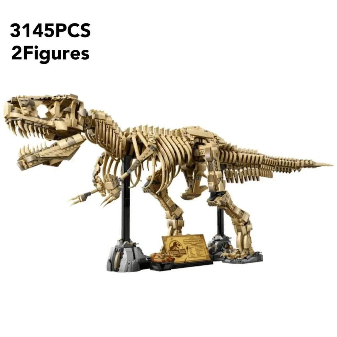 T-Rex Fossil Building Blocks Set – Tyrannosaurus Rex Dinosaur Model, Lego-Compatible Christmas Gift