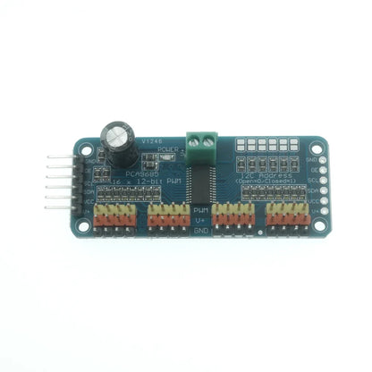 PCA9685 16-Channel 12-Bit PWM Servo Driver Module - I2C Interface Controller for Raspberry Pi DIY Projects