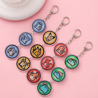 Anime Acrylic Keychain – Cute Cartoon Car Bag Pendant, Creative Gift for Friends & Fans, Fun Keyring Charm