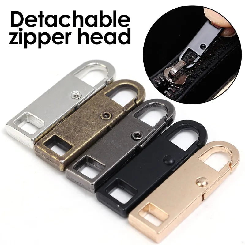 10/1PCS Universal Metal Zipper Pull Replacement — Instant Repair Kit for Luggage, Purses & Clothing Sliders
