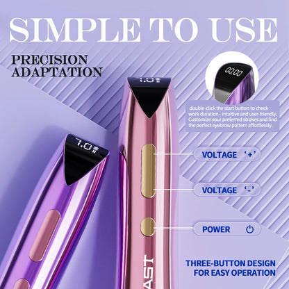 Mast P60 Wireless Tattoo Pen – Permanent Makeup Kit with 2 Batteries & 5 Adjustable Strokes for Eyebrows, Eyeliner & Lips