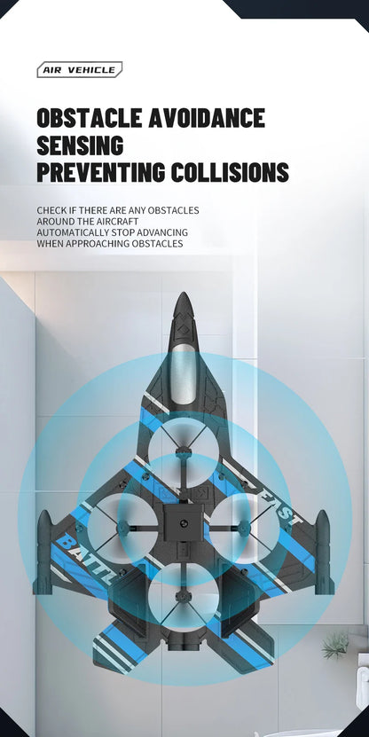 RC Plane with Camera – Remote Control Helicopter, Obstacle Avoidance, 2.4G EPP Foam Fighter Aircraft for Kids