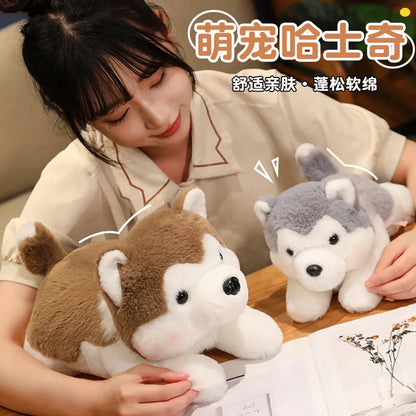 30/40cm Cute Husky Dog Plush Toy – Soft Kawaii Stuffed Puppy Pillow Doll for Xmas Gift