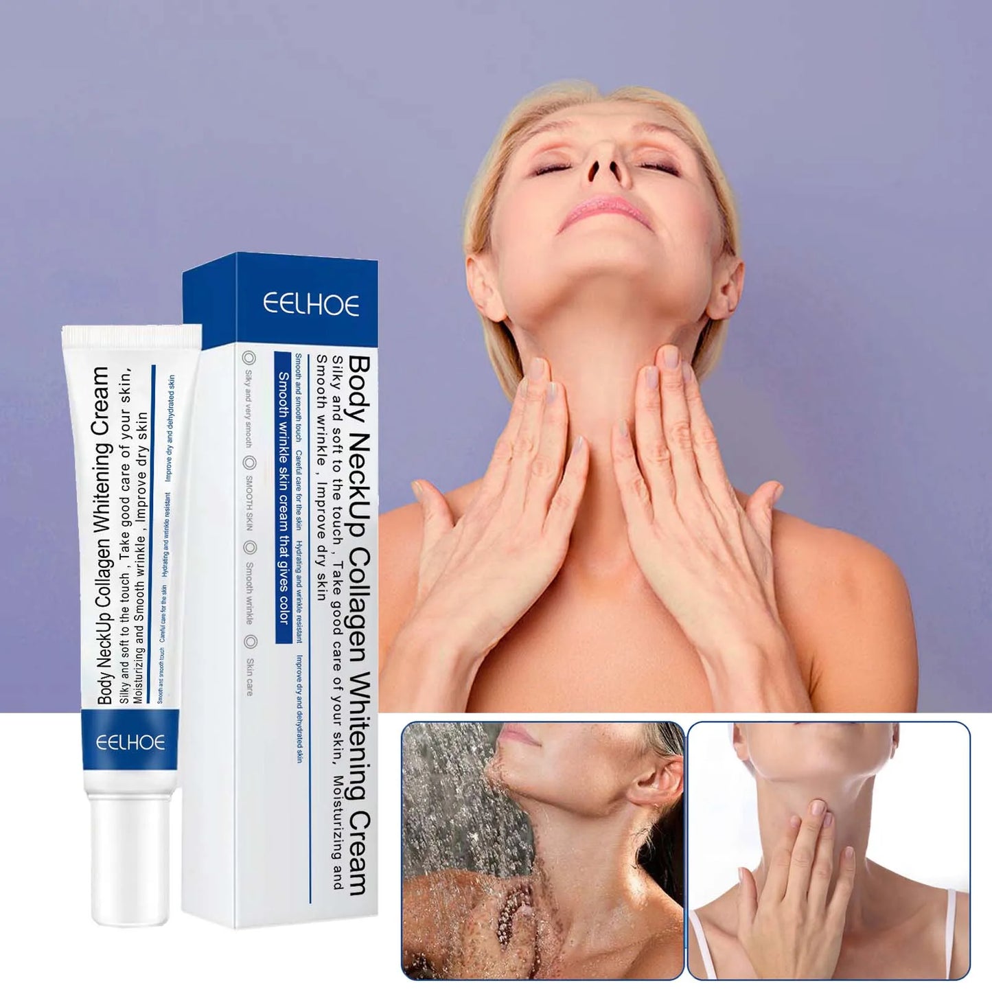 EELHOE Collagen Neck Cream — Anti-Aging Moisturizing Cream to Lighten, Lift & Tighten Neck Skin