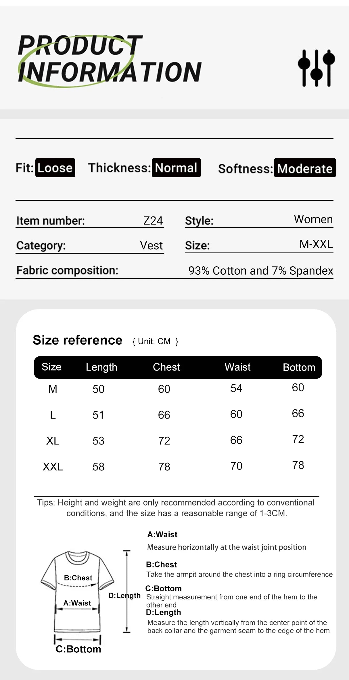 Women’s Camisole Tank Top – Soft Knit Sleeveless Summer Shirt, Tight & Sexy Outerwear Layer