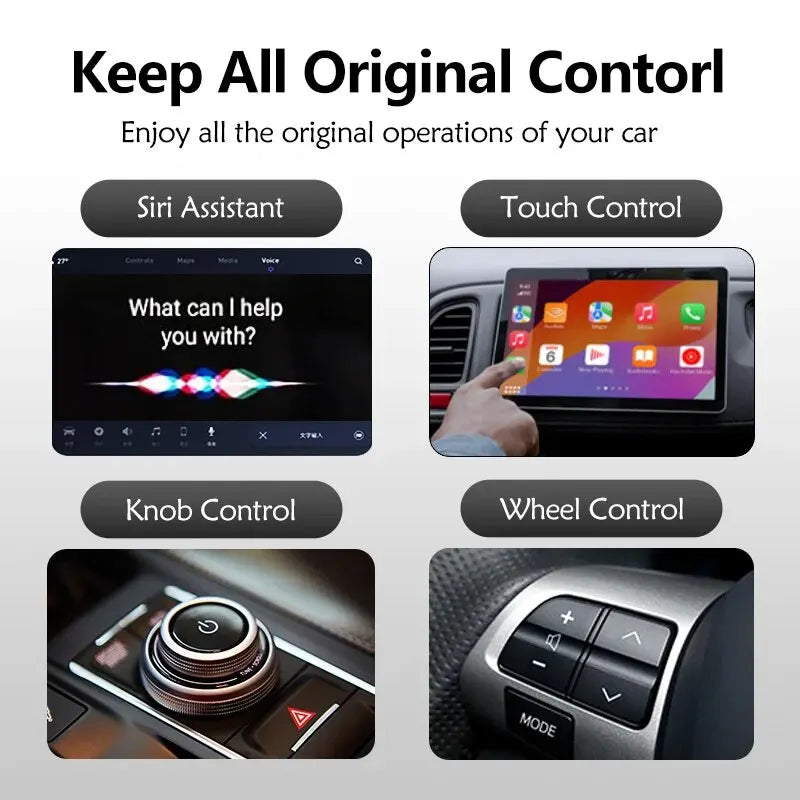 New 2-in-1 CarPlay & Android Auto Mini Box - Wireless CarPlay Adapter | Wired to Wireless Conversion | USB/Type-C Dongle | Plug & Play