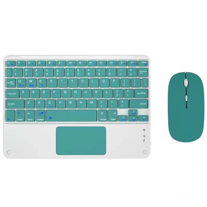 Spanish/English 10-Inch Bluetooth Keyboard – Wireless Rechargeable Universal Keyboard for iPad Air, Pro, Phone, Tablet, Laptop