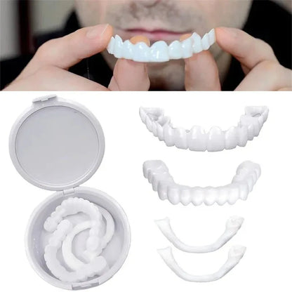 Teeth Veneers & Whitening Denture Kit – Temporary False Teeth Cover for Comfortable, Perfect Smile