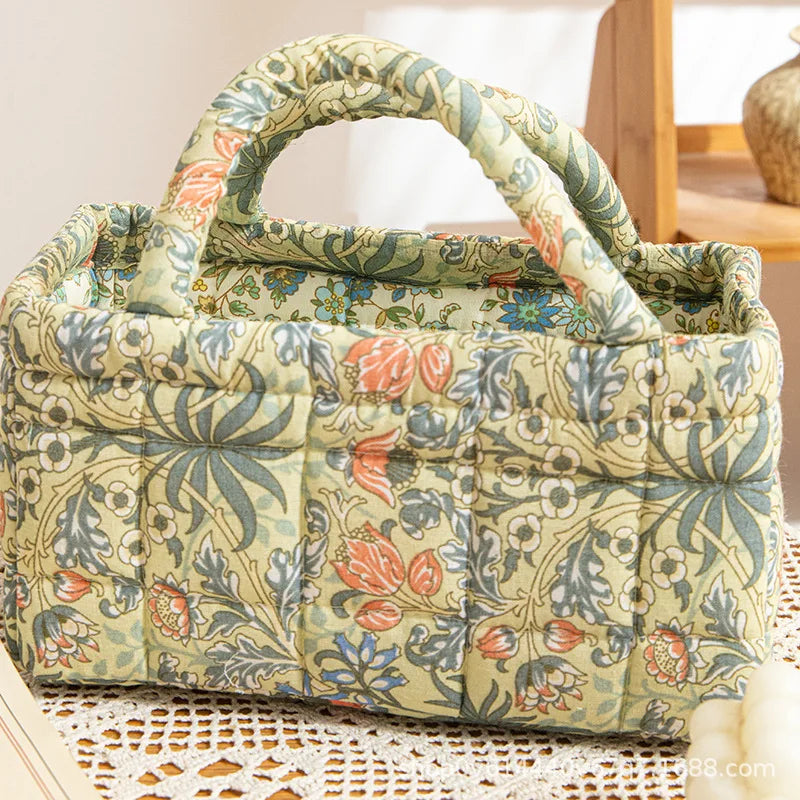 Foldable Cotton Storage Basket – Small Portable Home Organizer for Underwear, Toys, Cosmetics & Misc Items