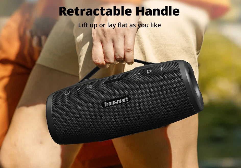 Tronsmart Mirtune S100 50W Bluetooth Speaker – IPX7 Waterproof, APP Control, Built-in Powerbank & Retractable Handle