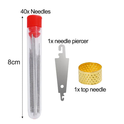 Large Eye Stainless Steel Sewing Needle Set for Embroidery, Knitting & Yarn Stitching – Hand Sewing DIY Crafts Tools
