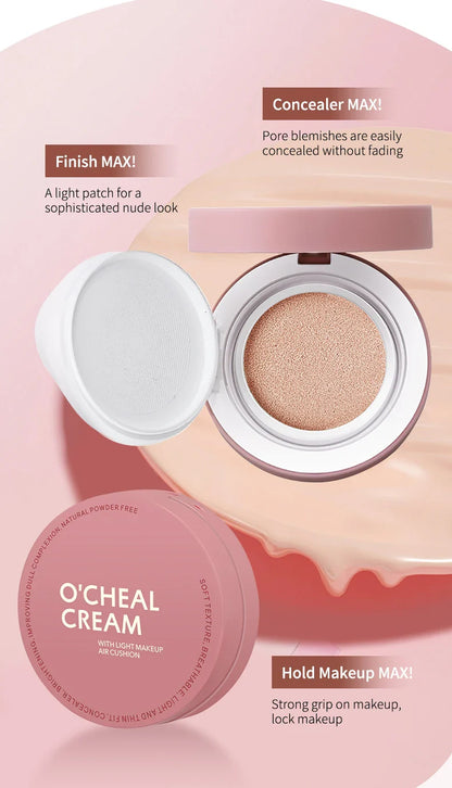 OCHEAL CC Cream Cushion Foundation – Long-Lasting Moisturizing Concealer & BB Cream for Face Makeup
