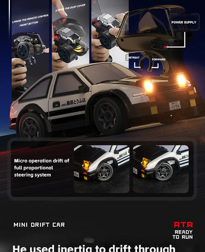 KF20 1:64 RC Drift Car — 2.4G High-Speed 4-Wheel Mini Remote Control Racing Toy for Kids