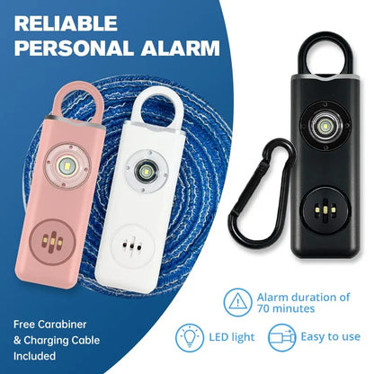 Original Personal Safety Siren for Women - 130dB Siren, Strobe & Keychain in 3 Colors - Anti-Robbery Help Alert AF2004