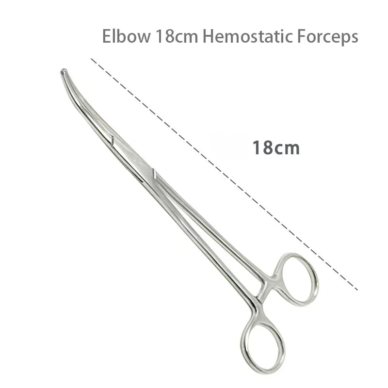 Stainless Steel Hemostatic Forceps – Surgical Locking Clamp Tool, Curved & Straight Tip Fishing Pliers & Medical Hemostat Tool
