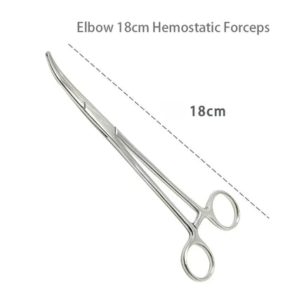 Stainless Steel Hemostatic Forceps – Surgical Locking Clamp Tool, Curved & Straight Tip Fishing Pliers & Medical Hemostat Tool