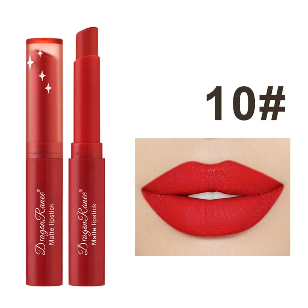 Nude Matte Waterproof Lipstick – Long-Lasting Velvet Red Lipsticks for Women, Non-Fading Lip Makeup