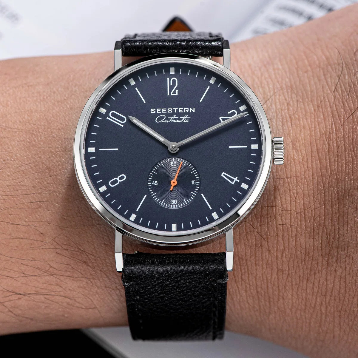 SEESTERN 2024 Men’s Automatic Watch — Ultra-Thin Luxury Business Wristwatch with ST1701 Movement, Fashion Casual Timepiece
