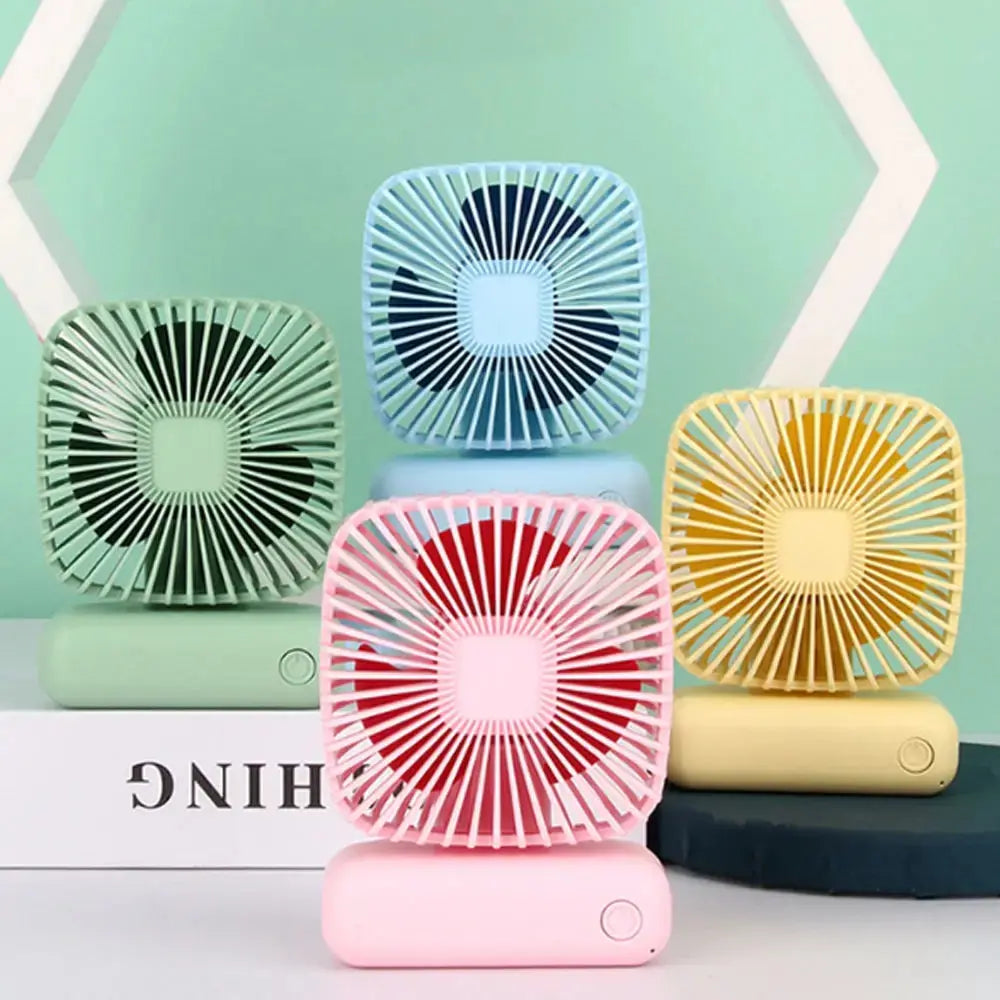 Mini Handheld USB Fan: Portable Three-Speed Cooling for Car, Home, Office, and Outdoor Use - Quiet and Simple Design