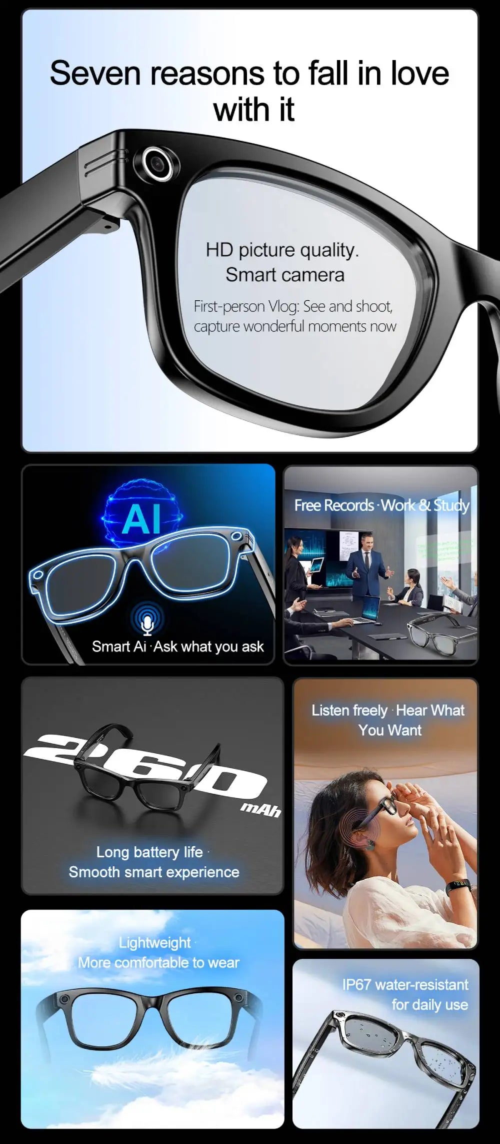 2025 Xiaomi Smart Glasses — AI Interactive Translation & Photography Video Smart Sunglasses for iOS & Android