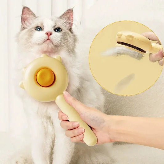 Pet Comb One-Key Hair Removal Cleaning Brush - Magic Massage Grooming Needle Scratcher for Cat Dog Care Supplies