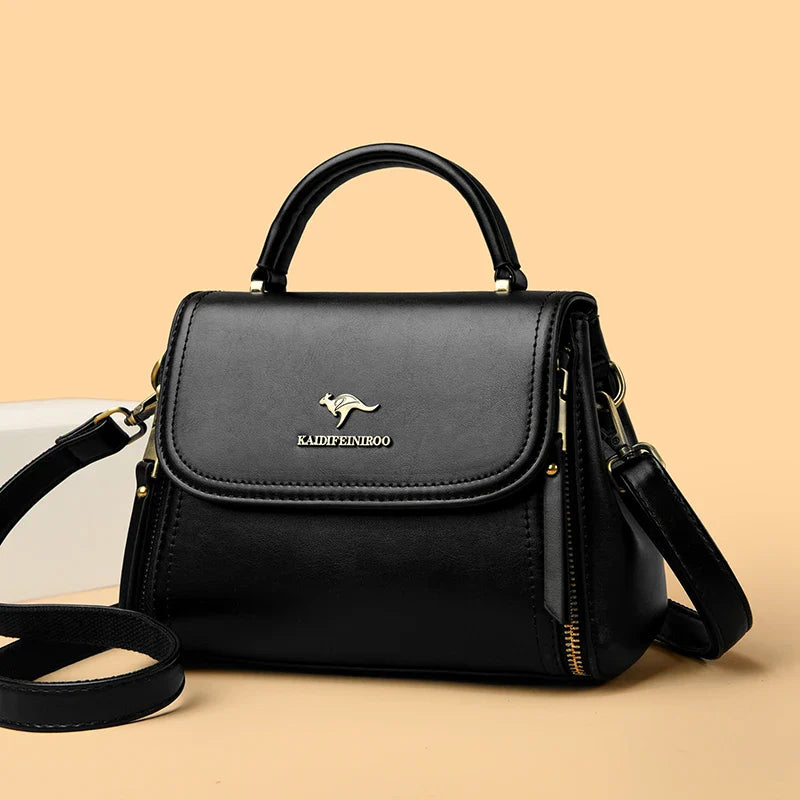 Luxury Women’s Leather Designer Handbag – High Quality Casual Tote Top-Handle Shoulder Messenger Bag