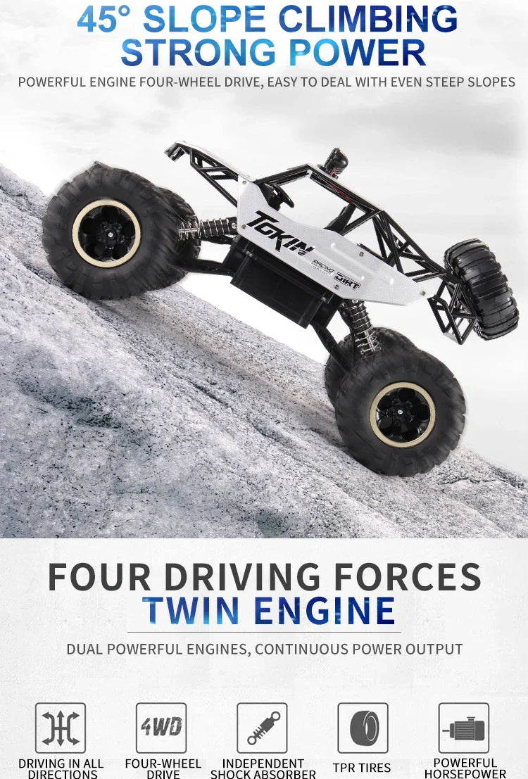 1:12 RC Off-Road 4WD Monster Truck – High-Speed 20Km/h All-Terrain Remote Control Car for Adults & Beginners