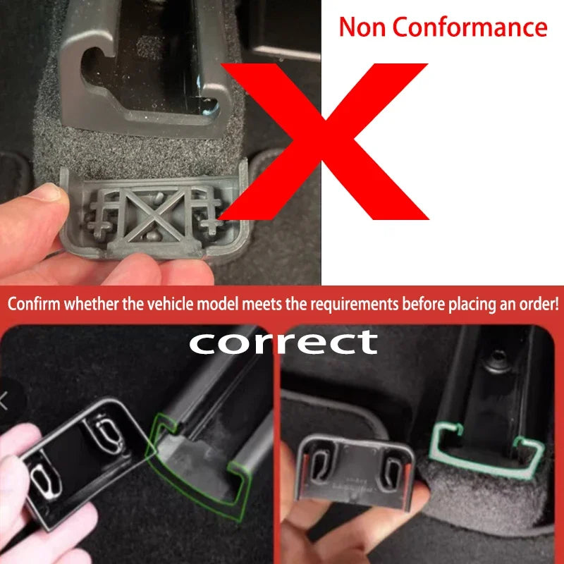 Tesla Model 3/Y Juniper 2025 Seat Rail Covers - 4PCS Rear Seat Slide Protectors Anti-Kick Interior Accessories