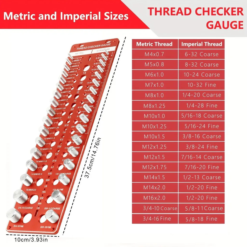 Nut & Bolt Thread Checker – Precision Screw Thread Gauge for Accurate Size Measurement